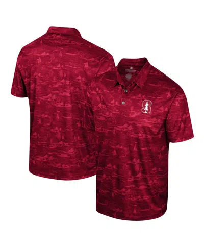 Colosseum Cardinal Stanford Cardinal Daly Print Polo In Cardinal