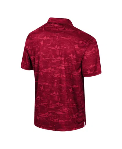 Shop Colosseum Men's  Cardinal Stanford Cardinal Daly Print Polo Shirt