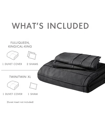 510 Design Porter Washed Pleated 2-pc. Duvet Cover Set, Twin/twin Xl In Black