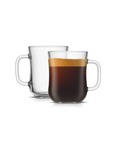 Joyjolt Diner Single Wall Coffee Glass 15.5 Oz, Set Of 6 In Clear