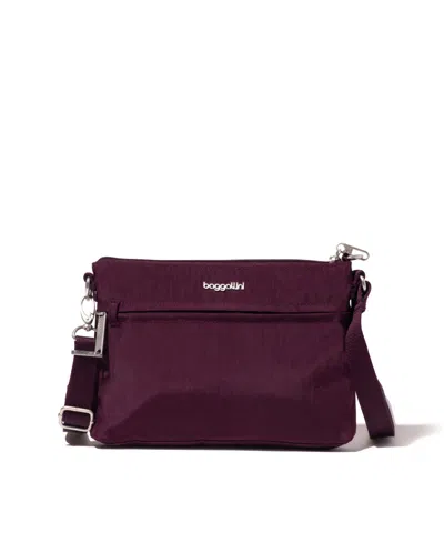 Shop Baggallini Anti-theft Memento Crossbody Bag In Mulberry