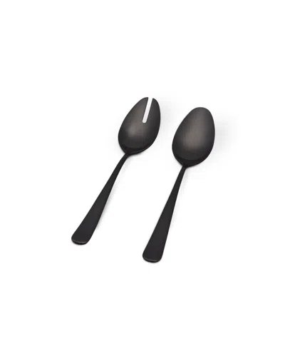 Shop Fable 2 Piece Serving Spoons Set In Matte Black