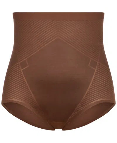 Shop Spanx Women's Thinstincts High-waisted Shaping Brief Underwear 10402r In Chestnut Brown