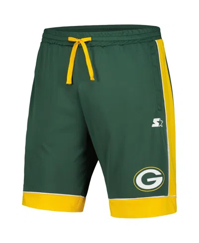 Shop Starter Men's  Green, Gold Green Bay Packers Fan Favorite Fashion Shorts In Green,gold
