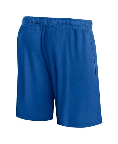 Shop Fanatics Men's  Blue New York Knicks Post Up Mesh Shorts