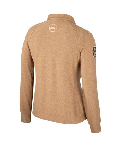 Colosseum Women's  Tan Lsu Tigers Oht Military-inspired Appreciation Sand Tatum Quarter-snap Raglan J In Tan