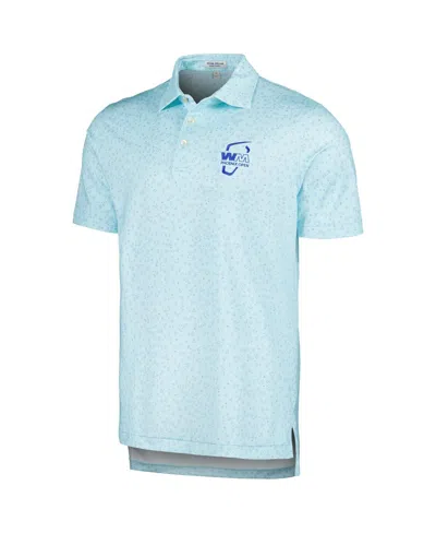Shop Peter Millar Men's  Aqua Wm Phoenix Open Worth A Shot Performance Jersey Polo Shirt