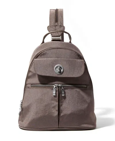 Shop Baggallini Naples Convertible Backpack In Silver Metallic Quilt
