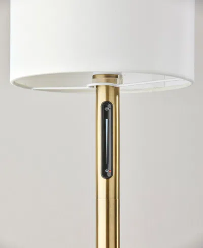 Adesso 62" Matilda Led Floor Lamp With Smart Switch In Antique-like Brass