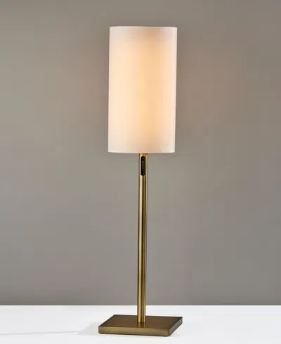Shop Adesso 62" Matilda Led Floor Lamp With Smart Switch In Antique-like Brass
