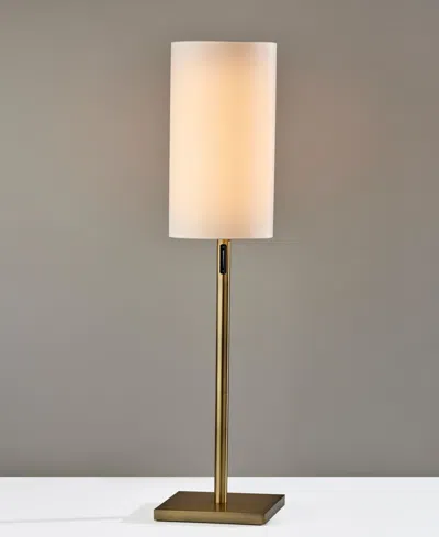 Adesso 62" Matilda Led Floor Lamp With Smart Switch In Antique-like Brass