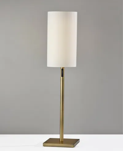 Adesso 62" Matilda Led Floor Lamp With Smart Switch In Antique-like Brass