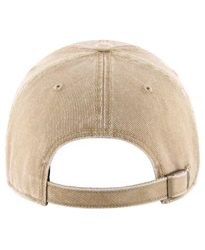 47 Brand Men's ' Khaki Distressed Co Rockies Vintage-like Hockey Earldor Clean Up Adjustable Hat In Khaki