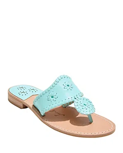 Shop Jack Rogers Women's Jacks Flat Thong Sandals In Turquoise