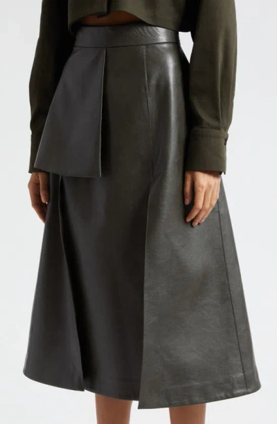 Shop Israella Kobla Konate Faux Leather Skirt In Army