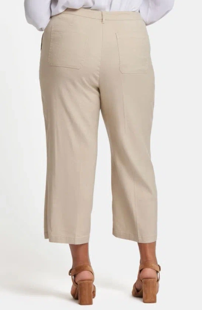 Nydj Utility Wide Leg Capri Linen Blend Pants In Neutral
