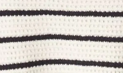 Shop Vince Stripe Crochet Poncho In White