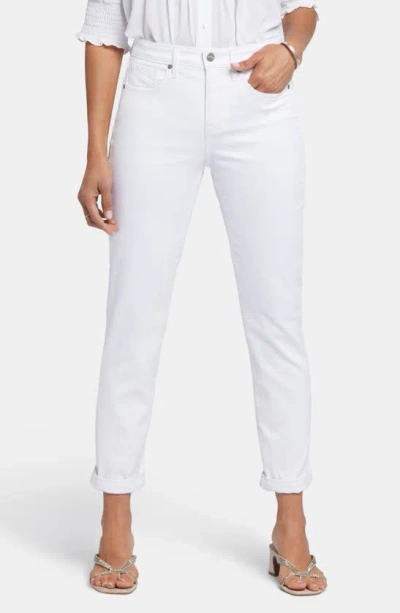 Nydj Petites Marilyn High Rise Ankle Jeans In Optic White In White