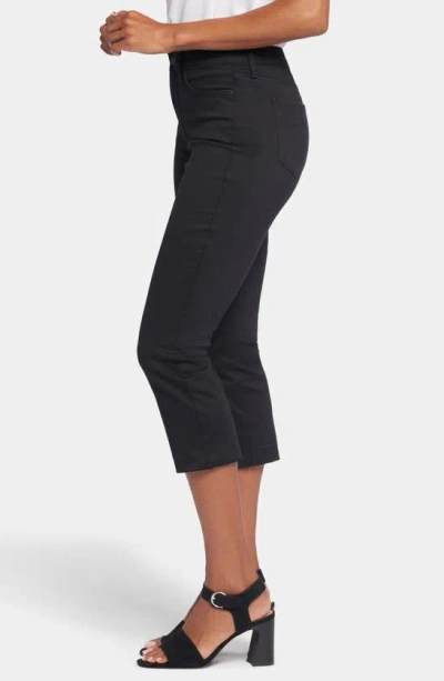 Shop Nydj Chloe Frayed Hems Crop Jeans In Black