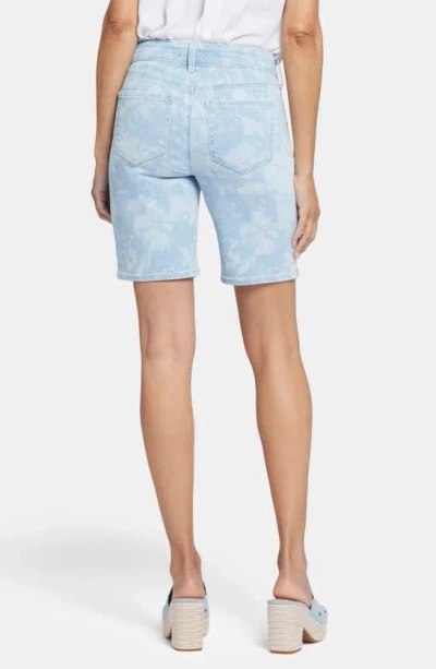 Nydj Ella Print Side Slit Denim Shorts In Marian Annabella Print