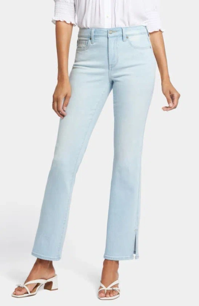Shop Nydj Barbara Side Slit Bootcut Jeans In Oceanfront