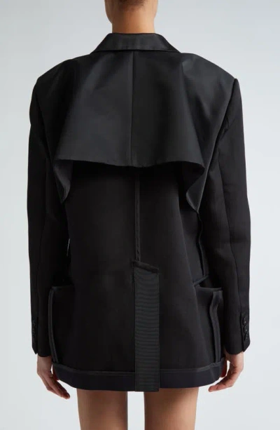 Shop Sacai Reversed Blazer In Black