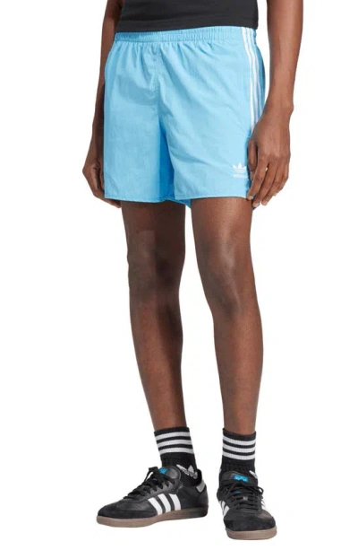 Shop Adidas Originals Adicolor Classics Recycled Nylon Sprinter Shorts In Semi Blue Burst