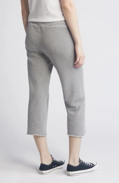 Shop The Great Cotton Crop Wide Leg Sweatpants In Varsity Grey