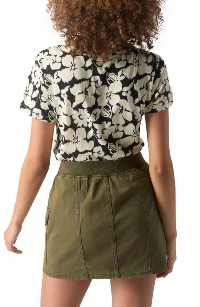 Sanctuary The Perfect Geo Print Cotton Blend Knit Top In Echo Bloom