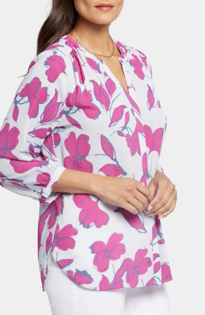 Shop Nydj Pintuck Blouse In Ophelias Orchid