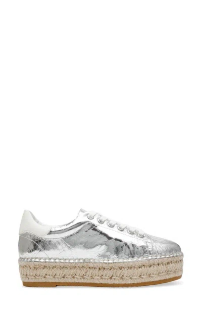 Shop Steve Madden Becky Platform Sneaker In Silver Multi