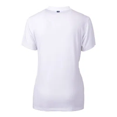 Cutter & Buck Women's White Eastern Kentucky Colonels Forge Blade V-neck Top In White