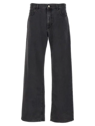 Shop Alyx 1017  9sm 'wide Leg With Buckle' Jeans In Black