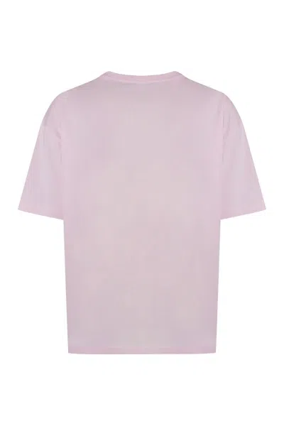 Shop Apc A.p.c. Ana Cotton Crew-neck T-shirt In Pink
