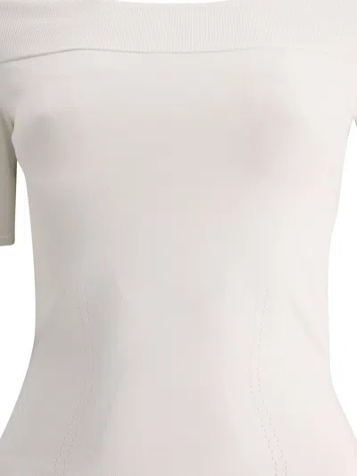 Shop Alexander Mcqueen Boat-neck Top In White