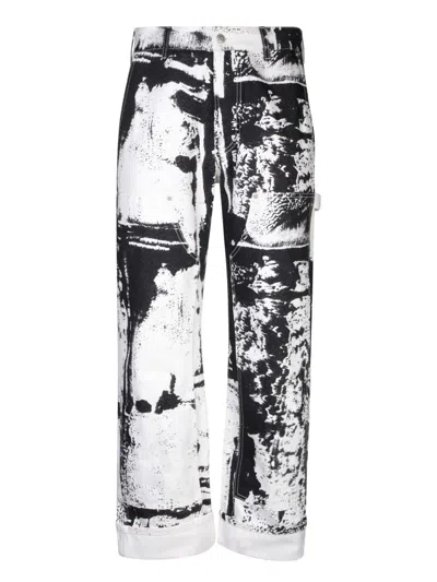 Alexander Mcqueen Skull-print Jeans In White