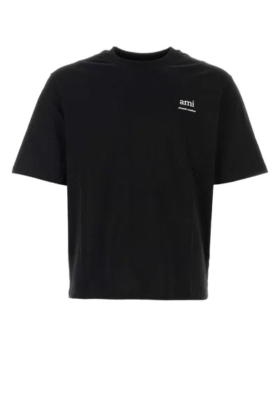 Shop Ami Alexandre Mattiussi Ami Paris T-shirts In Black