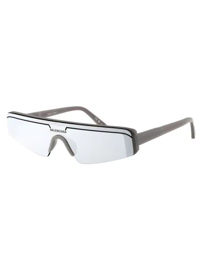 Shop Balenciaga Sunglasses In 011 Grey Grey Silver