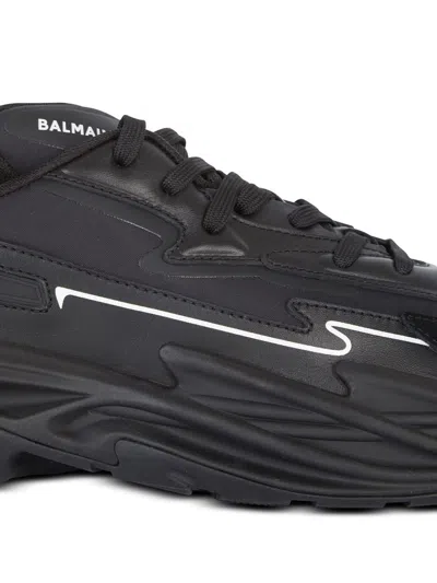 Shop Balmain B-dr4g0n Sneakers With Inserts In Black