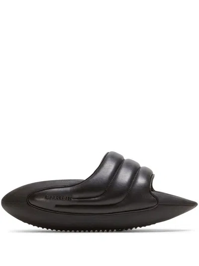 Balmain Quilted Leather B-it Sandals With Chunky Sole In Black