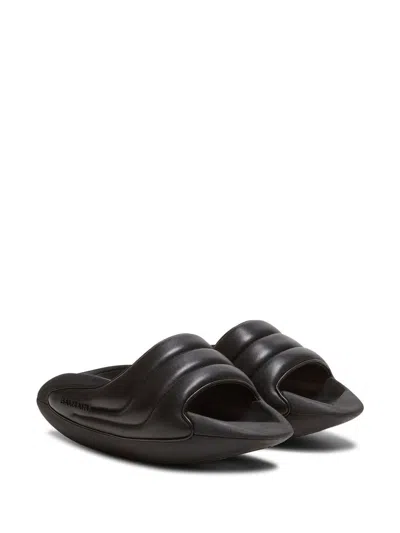 Balmain Quilted Leather B-it Sandals With Chunky Sole In Black