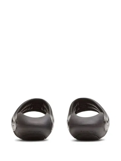 Balmain Quilted Leather B-it Sandals With Chunky Sole In Black
