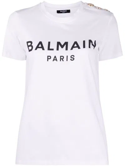 Shop Balmain T-shirt Clothing In White