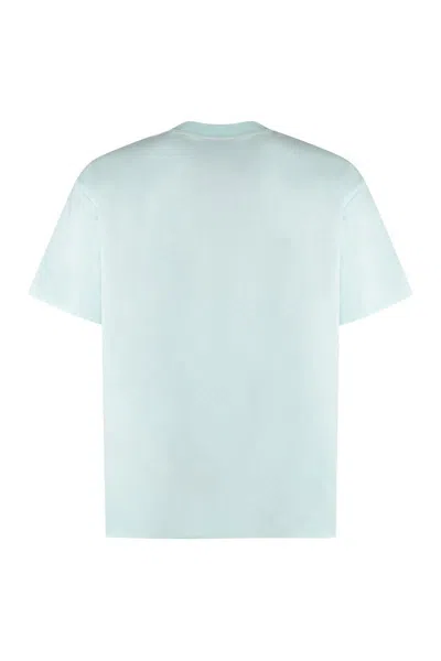 Shop Bottega Veneta Cotton Crew-neck T-shirt In Blue