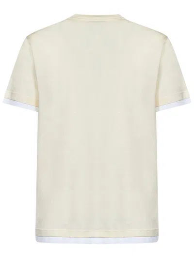 Shop Brioni Logo Embroidery T-shirt In White