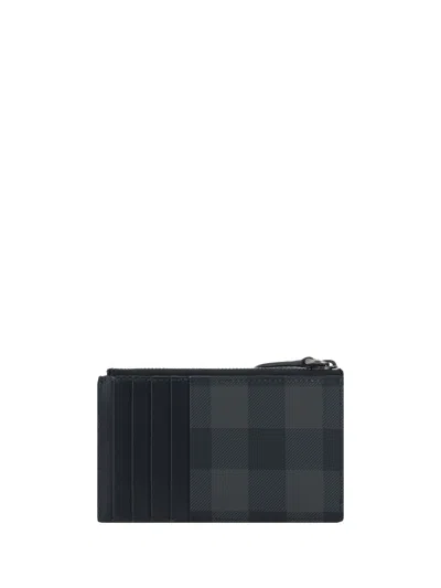 Shop Burberry Wallets In Charcoal