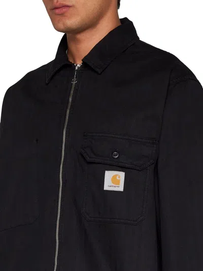 Shop Carhartt Wip Rainer Shirt Jac In Black
