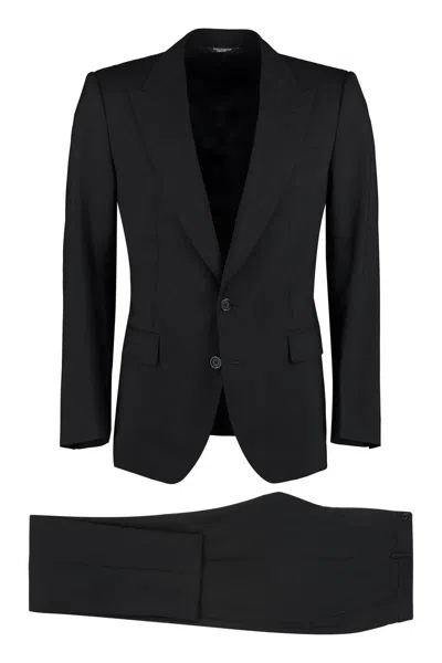 Shop Dolce & Gabbana Sicilia Wool Two-pieces Suit In Black