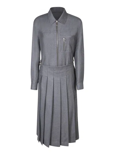 Shop Fendi Dresses In Grey