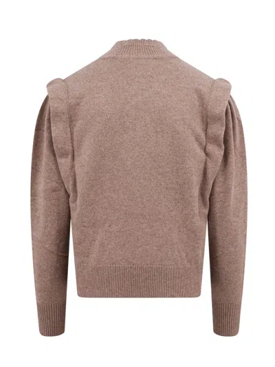Shop Isabel Marant Étoile 'lucile' Beige Wool Turtleneck Sweater